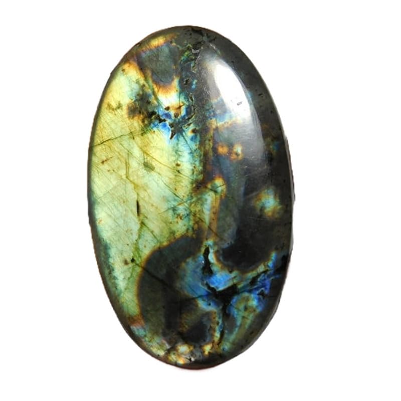 Labradorite naturelle ovale 60x37mm pierre gemme lâche pour création de bijoux DIY