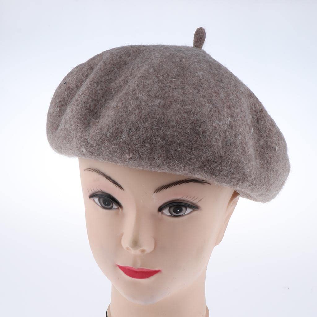 Enakshi® Women's Wool Beret Hat French Style Solid Color Beanie Winter Cap Light Grey|Clothing, Shoes & Accessories | Womens Accessories | Hats-image-42