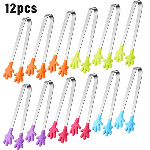 Hand Shape Silicone Tongs Mini Small Tiny Kitchen Tongs for Food Sugar Ice