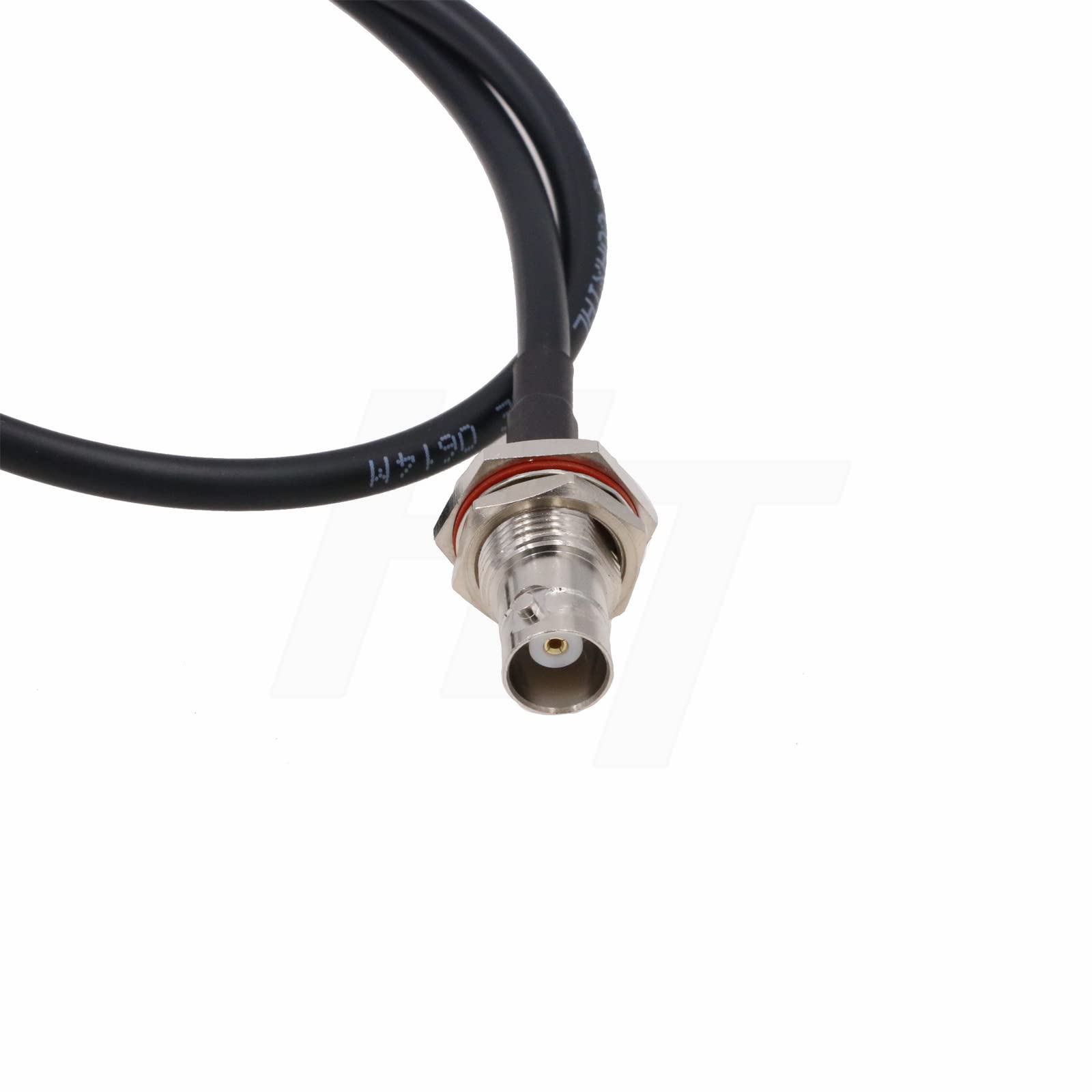 HangTon 6G SDI RF Coax 50 Ohm Cable Right Angle BNC Male to BNC Female Bulkhead Mount - Image 4