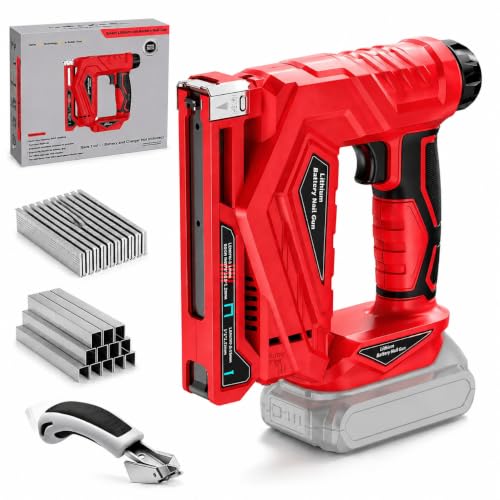 Electric Cordless Upholstery Staple Gun Compatible with Milwaukee Battery