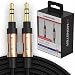 Monster Mobile AudioCable for Smartphones - Retail Packaging - Black Gold, 3.5mm Male to Male 4ft