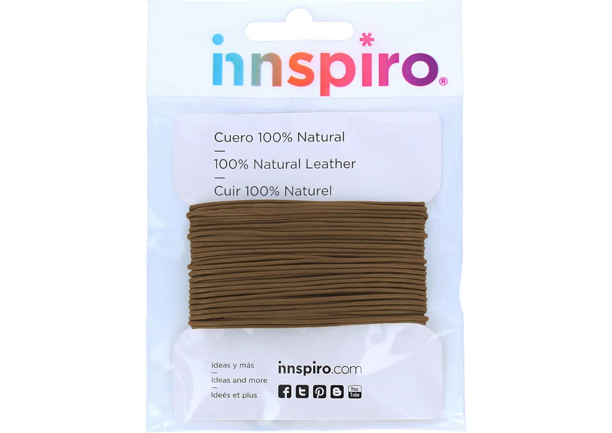 Brown Natural Leather Cord 1.5 mm. 5 m, Pequeño