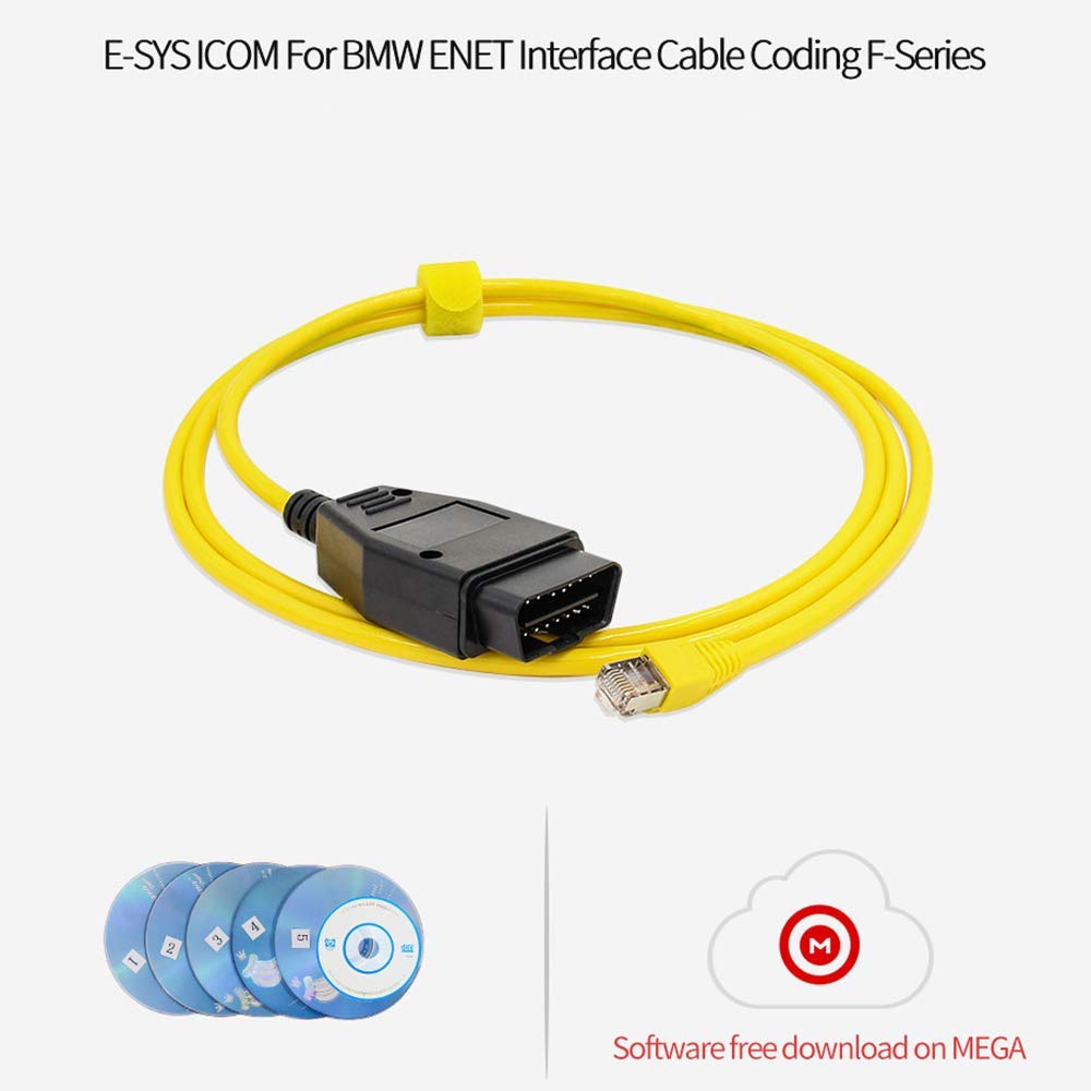 ENET OBD2 diagnostyka i kabel kodujący, MasoAuto korzystanie z kabla interfejsu BMVV z E-SYS ISTA Dr. Gini we wszystkich pojazdach z serii BMW i Mini F