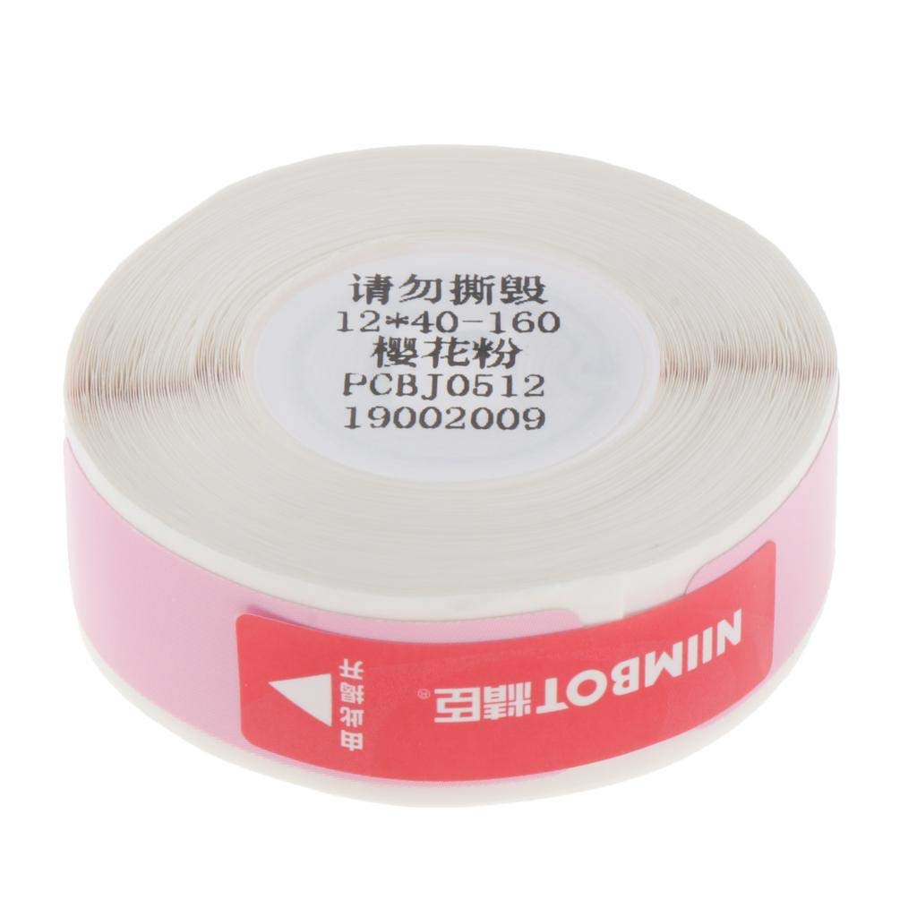 5 Set Thermoetikettendrucker Preisschild Adressaufkleber Papier Rolle Rosa 12x40mm-160