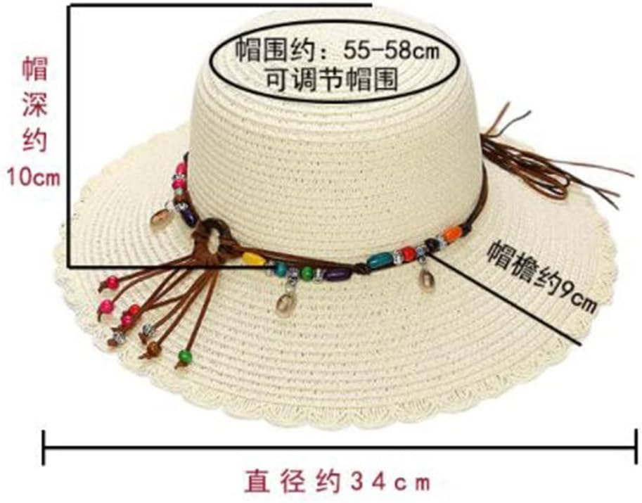 Fisherman Hat Sunscreen Korean Version Adjustable Travel Wide Brim Beach Hat(E)