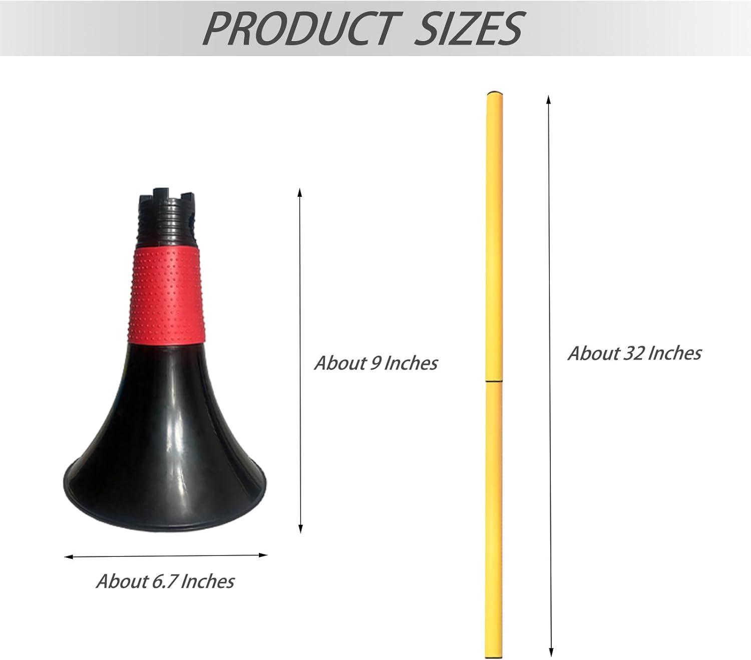 TNZMART Multifunctional Hurdles Agility Poles Basketball Practice Cones for Sports Soccer Football Training