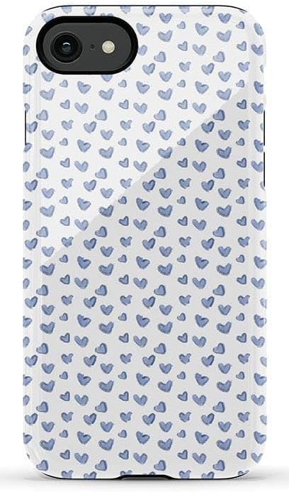 Casely iPhone SE (2020 & 2022) Case | Lovebug | Blue Hearts | Essential Slim Dual-Layer Protective Design