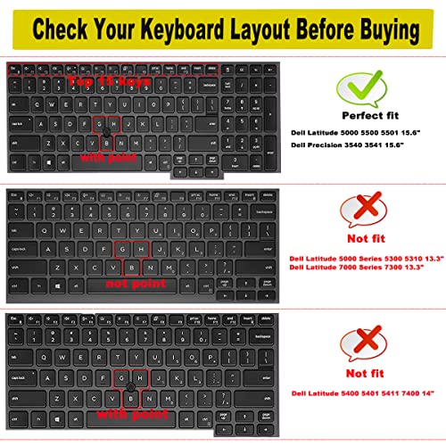 Protector de teclado para Dell Latitude y Precision 15.6" miniatura 2