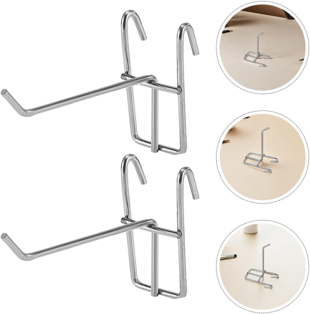 25pcs Heavy Duty Iron Grid Wall Hooks for Grid Panels and Pegboards, 3.3mm Thick Silver Shelving Hooks with Easy Installation, for Retail Stores and Store Displays