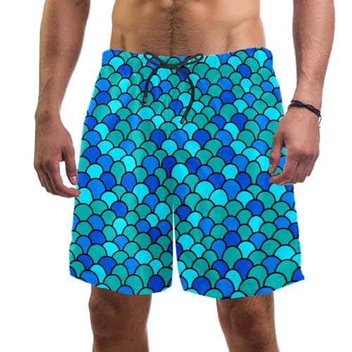 Swim shorts séchage rapide bleu sirène pour homme actif en maillot court