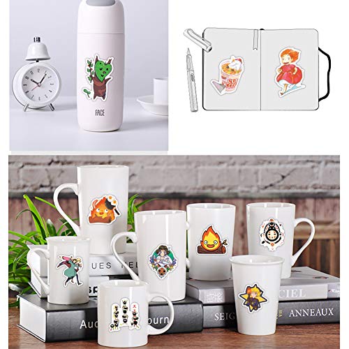 100Pcs Studio Ghibli Stickers, Miyazaki Hayao Animation Film Theme Anime Stickers Decals for Laptop Hydro Flask Water Bottle Guitar Skateboard Luggage Bike Bumper - Thumbnail 5