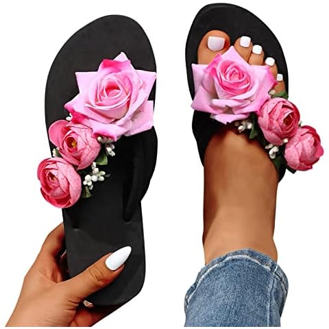 KJDWJKJRF Women's Peeptoe Flip Flop Slippers Sandals Women's Summer Flat Toe Separator Mules Woman Modern Slippers Girlfriend Comfort Fashion Bathing Shoes Teenager Soft Stylish Outd Cover