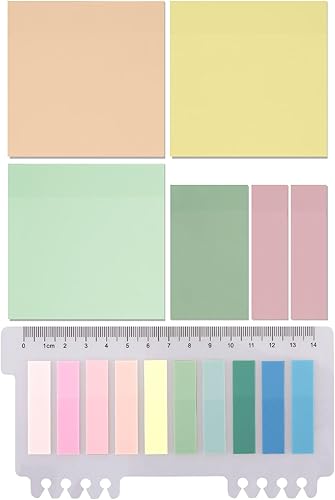 Juego de 500 hojas de notas adhesivas transparentes pastel de varios tamaños, notas adhesivas para estudio de la Biblia, impermeables, translúcidas,