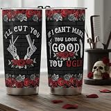 4LIEUBASMI Hair Stylist Gifts for Her - I'll Cut You 20oz Stainless Steel Tumbler with Lid - Thank You Cup Mug for Hairdresser Cosmetology Salon Owner Beautician