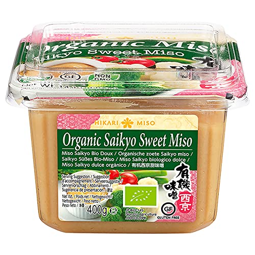 Hikari Miso Organic Saikyo Sweet, aus Japan, Bio Miso-Paste süß, 400 g