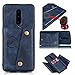 OnePlus 7 Pro Case, Ranyi Wallet Cover with Credit Card Holder Slots Kickstand [Fits Magnetic Car Mount] PU Leather Double Buckle Wallet Purse Protective Case for OnePlus 7 Pro (2019), Blue