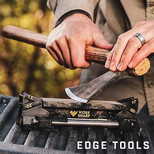 Work Sharp Guided Sharpening System, Diamond and Ceramic Dry Stone Knife Sharpener for axes, garden tools, knives, without water or oil