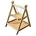 Bothyi Wooden Cat Hammock 2 Tier Elevated Cat Bed Resting Seat Modern Perches Raised Pet Bed Double Layer Lounger for Kitten Playing, Yellow