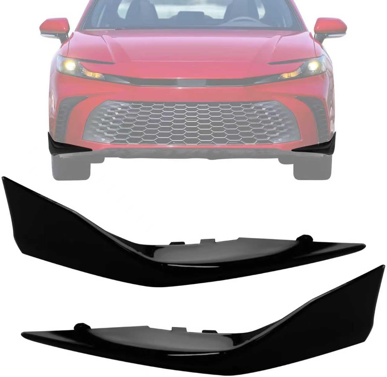 COOL STAR Front Bumper Side Lower Trim Compatible with Toyota Camry SE 2025 Driver and Passenger Side Replace 52712-AQ040 52713-AQ040 TO1046135 TO1047135