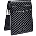 Produktbild WinCret Premium Geldbörse Herren mit Geldklammer Carbon-Optik Echtleder Portmonaise Clip Geldbeutel Männer Klein RFID Portemonnaie mit Münzfach