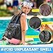 HOHOM Mesh Swim Bag Beach Drawstring Backpack, Waterproof Gym Bags for Women and Men, Large Pool Bag Swimming Gear for Swimmers