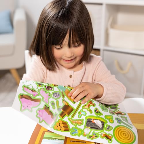 Melissa & Doug Reusable Jungle & Savanna/Farm/Under the Sea Sticker Pad (3 Pack)