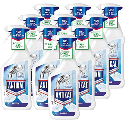 Antikal Kalkreiniger Spray 750ml - Entfernt hartnäckige Kalkbeläge (10er Pack)