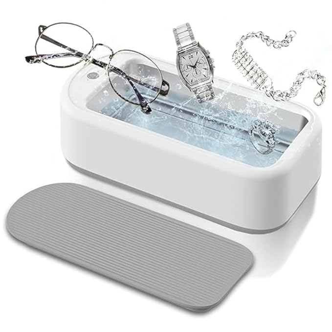 Ultra Sonic Jewellery Cleaner, Ultrasonic Cleaner Machine, Ultrasonic Glasses Cleaner, 360° Professional Low Noise Portable USB Cleaning Machine for Glasses Jewelry