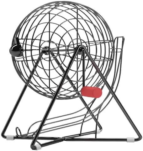Official Professional-Use Small Black Plastic Coated Bingo Cage Only, 11" High by Mr. Chips, Inc