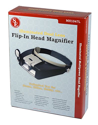 Se Illuminated Dual Lens Flip-In Head Magnifier - Mh1047L #TOP1