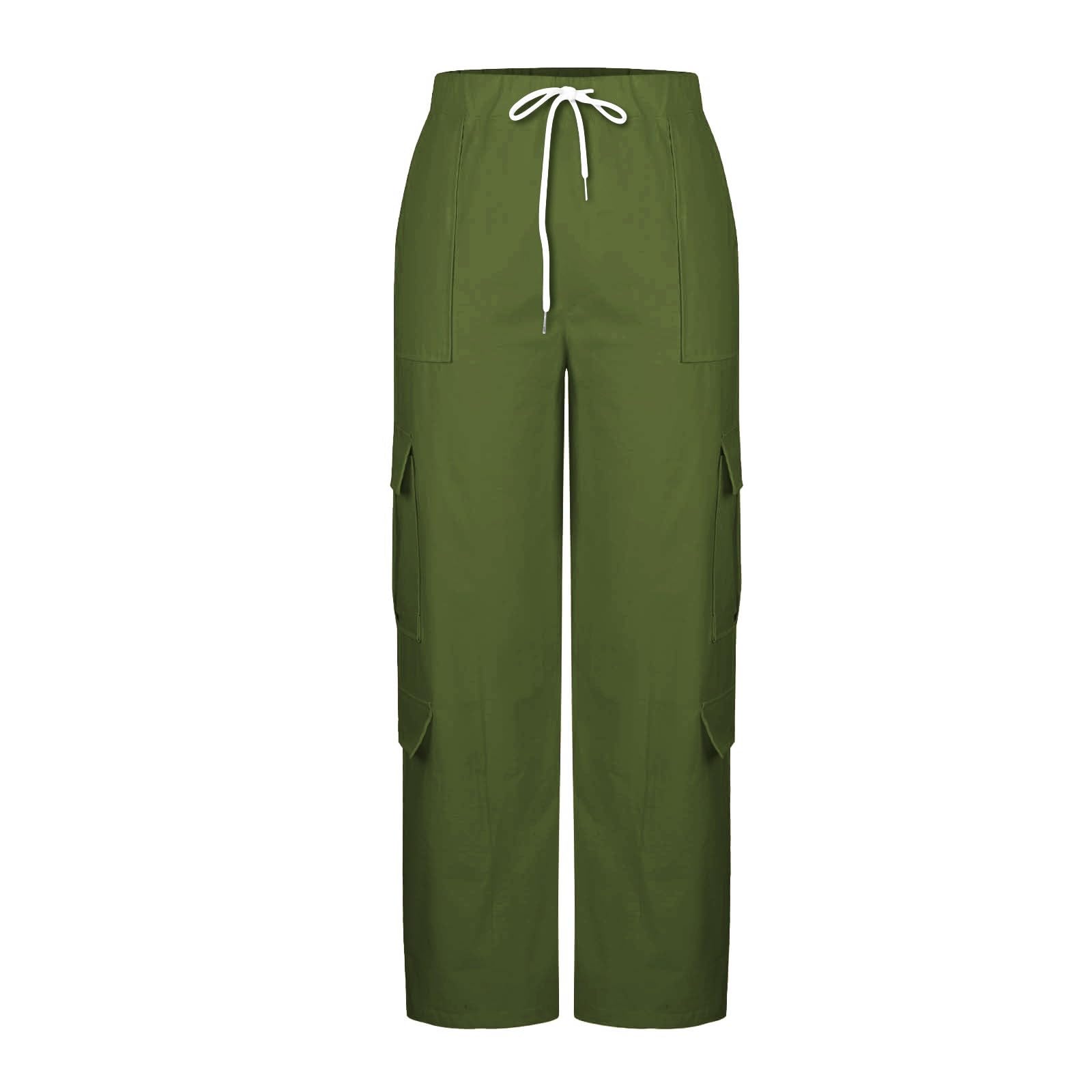 Mujer Pantalones Deportivos Holgados Cargo de Corte Ancho con Bolsillos