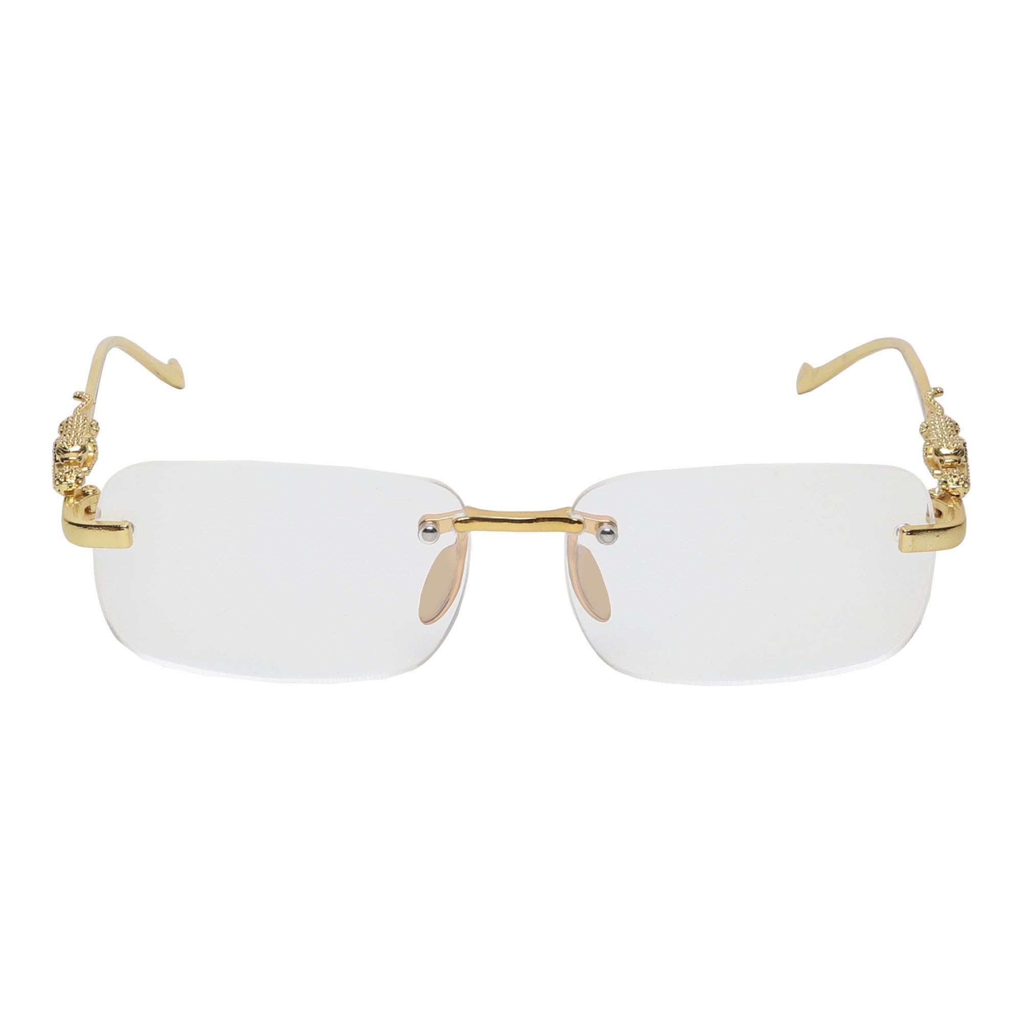 criba Stylish Rimless Golden Frame Clear View Sunglass_J-picture-16