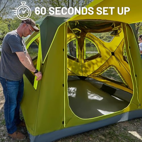 Image of TIMBER RIDGE 4 Person Instant Pop Up Hub Tent for Camping