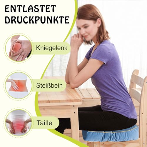 ZF YLYH 2er Set Stuhlkissen Dicke Weiche Sitzkissen: 45 x 45cm Bodenkissen Indoor Outdoor Cozy Sitzpolster Dekorative Stuhlauflage für Zuhause Büro Garten Küche Esszimmer (Hellgrau, 45 * 45 * 10cm)
