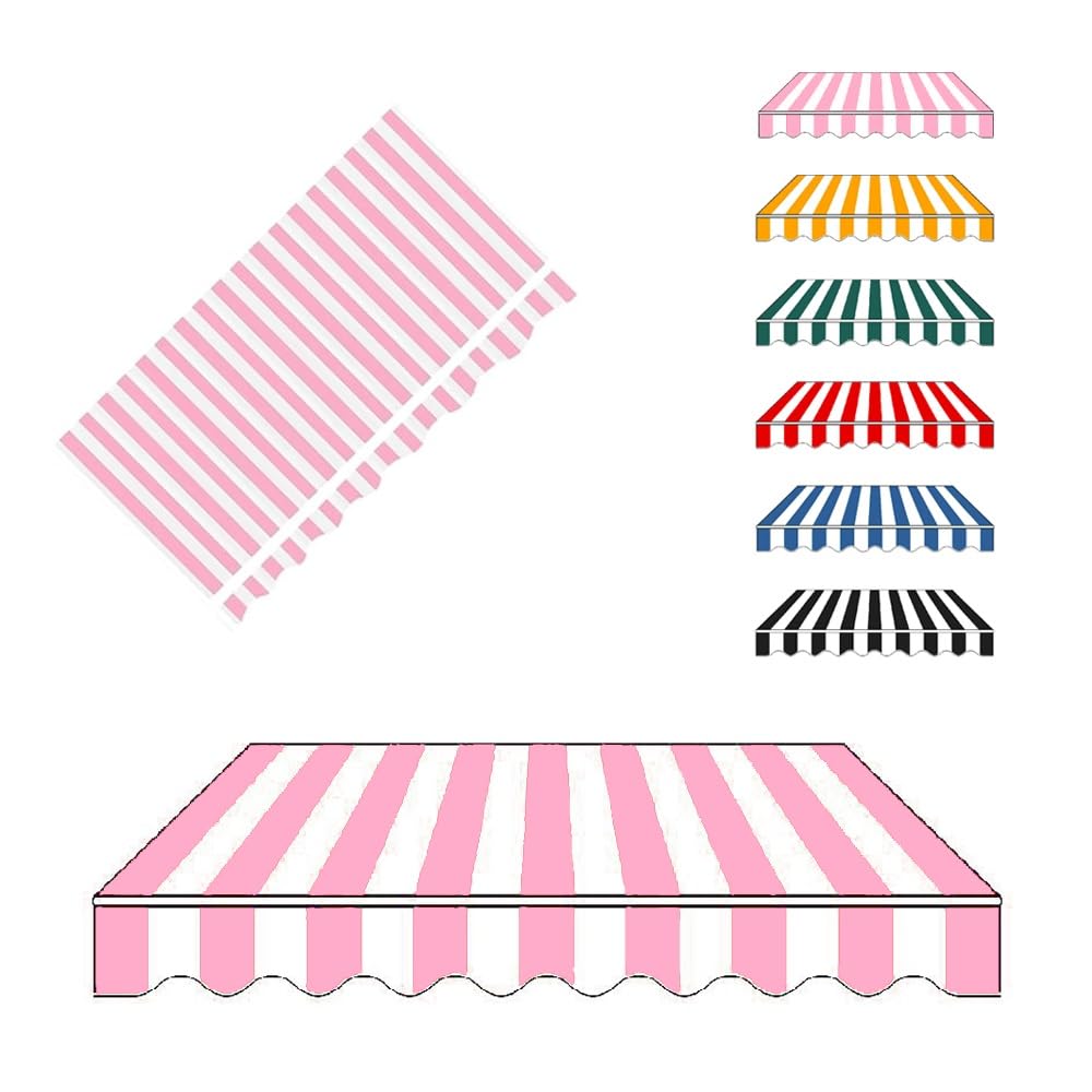Toile de rechange pour store banne extérieur rose 7x3m pour protection solaire terrasse
