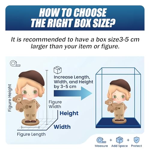 Vitrine acrylique pour figurines 25cm | Boîte présentoir transparente 40x40cm - 4