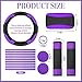29 Pcs Car Seat Covers Full Set Include Car Seat Protectors, 2 Cup Mat, Steering Wheel Cover, 2 Shoulder Pads, Armrest Pad, 2 Stickers, 20 Air Conditioner Decoration Strip for Women Men (Purple)