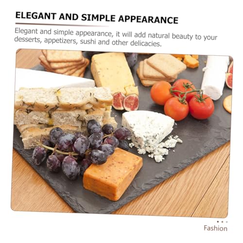 Plato rectangular para sushi y postre 30 cm negro miniatura 3