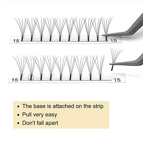 Pre Made Fan Eyelash Extensions 4D-D-0.07-13 Long Stem Pre Fanned Russian Volume Lashes 0.07 0.10 Premade Fans Eyelash Extension C D curl Lash Extension 4D-D-0.07-13 - Image 2