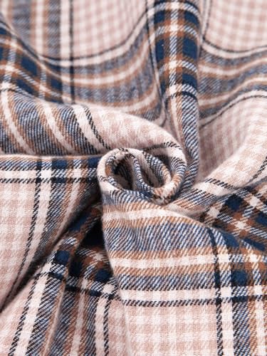 Image of Yoimira Boys Flannel Shirts Kids Long Sleeve Plaid Tops Casual Button Down Shirt Western Plaid Jacket