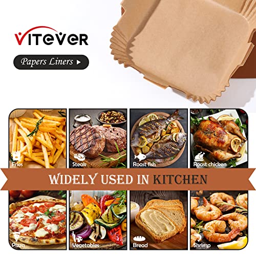 120 Pcs Air Fryer Disposable Paper Liner Square, 7.9-Inch (Fit 5-8 Qt) Non-Stick Parchment Paper For Air Frying, Baking, Roasting Microwave, Unbleached Oil-Proof Parchment Paper #TOP7