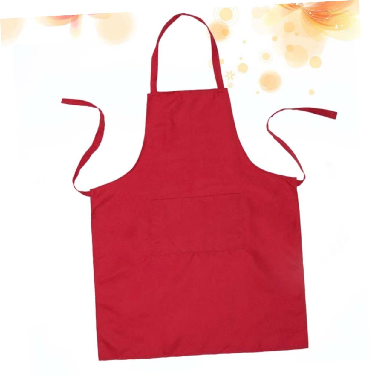 DECHOUS 6piezas Delantal De Cocina Bolsillo Para Hogar y Restaurantes Diseño Sin Mangas Fácil De Limpiar Color Rojo