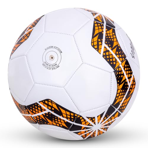 Image of Vector X 32 Panel PVC Machine Stitched Indoor /Outdoor Practice, Training and Match Soccer Football + Free Air Needle with Butyl Bladder Ball, Size 5, Suitable for Kids, Men, Youth Adults 15+ Years