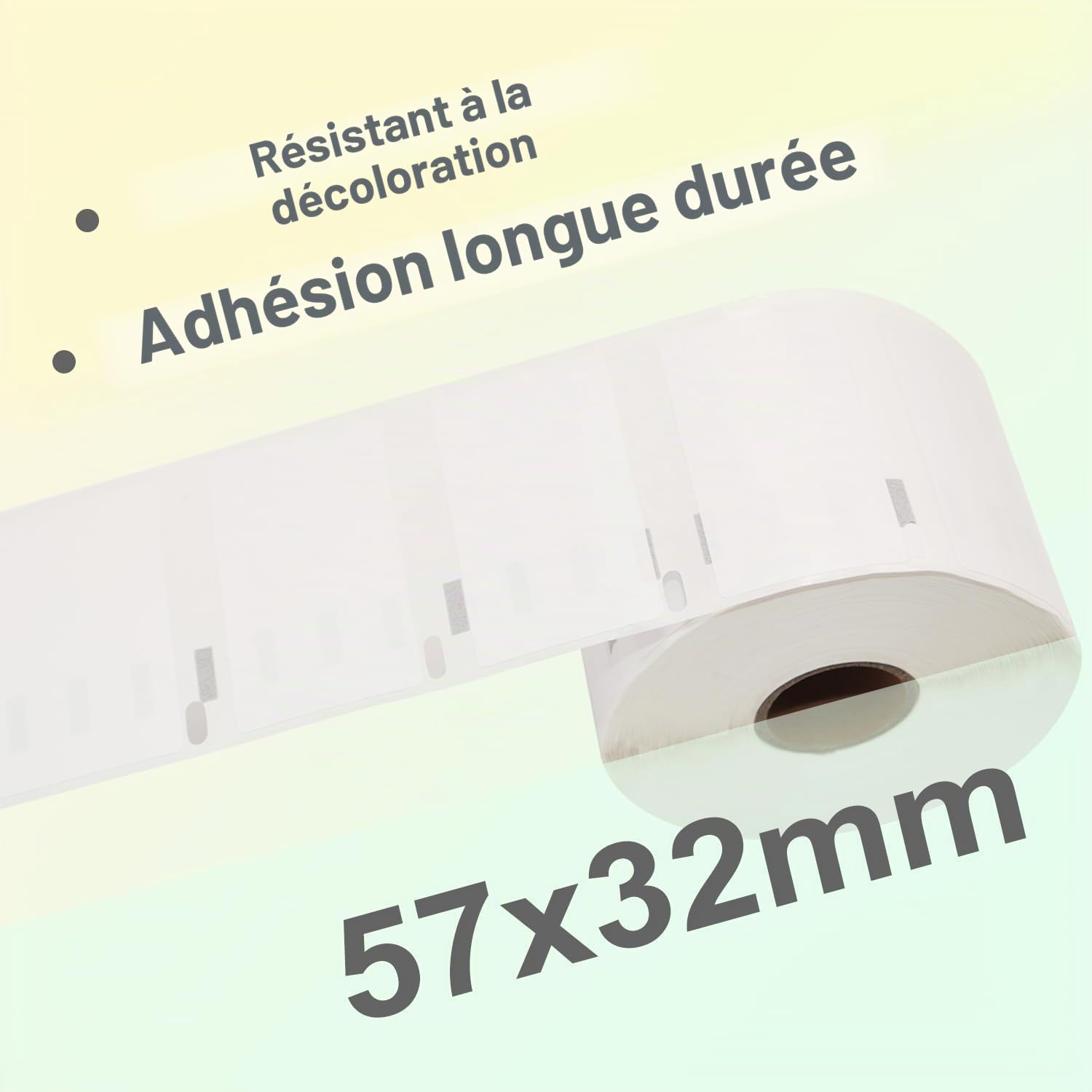 DOREE 10 Packs Étiquettes 11354 S0722540 57 mm × 32mm rouleau de 1000