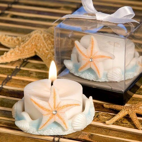 30 Starfish Design Favor Saver Candle Favors