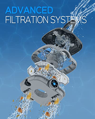 (2023 Latest) Wybot Cordless Pool Vacuum, Robotic Pool Cleaner, With Updated Battery Up To 100Mins Runtime, Strong Suction, Automatic Vacuum For Above Ground Flat Bottomed Pools Up To 861 Sq.ft #TOP7