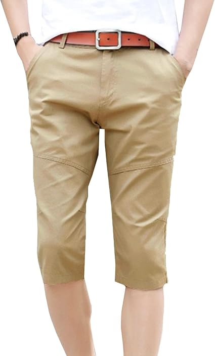 Amazon ジョプリンアンドコー ハーフパンツ ひざ下 おしゃれ スリム カジュアル 無地 春夏 メンズ ショートパンツ 通販