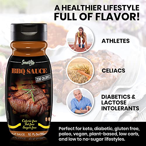 Servivita 8413412209961 Sugar Free Bbq Sauce - Sugar Free Barbecue Sauce - Zero Calories And Fat Free, 11.1 Fl Oz - No Sugar Bbq Sauce - Gluten Free, Low Sodium thumb #5