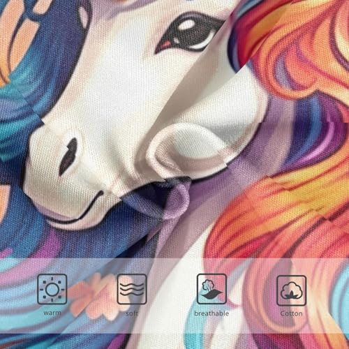 Girls Underwear, Unicorn Colored Rainbow Toddler Briefs, Cotton Girls Underwear, 2T–8 Years3